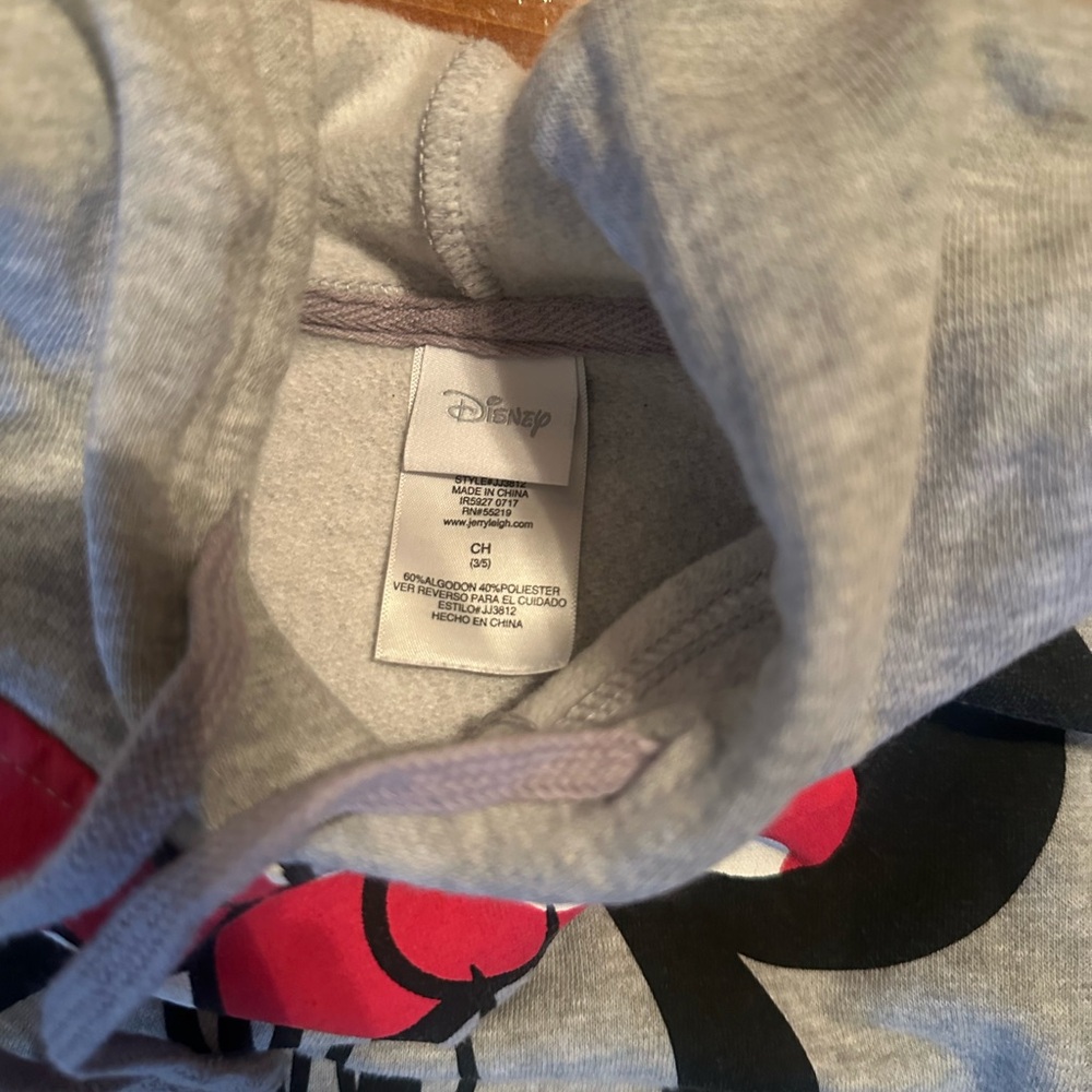 Minnie Mouse gray hoodie size small - Picture 3 of 4